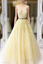 Yellow Evening Prom Dresses Formal Dresses, Evening Dresses, Dance Dresses